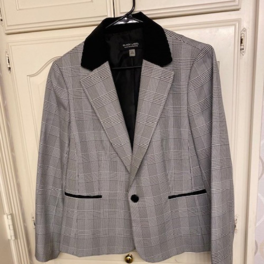 Black plaid jacket